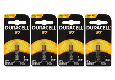 Image: Duracell 27 12V Alkaline Batteries (1 x 4 Pack)