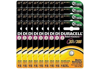 Image: Duracell 301/386 1.5V Silver Oxide Button Batteries (1 x 36 Pack)