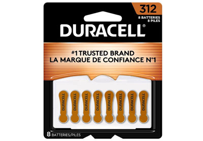 Image: Duracell 312 Hearing Aid Batteries (8 Count)