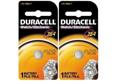 Image: Duracell 364 1.5V Silver Oxide Button Batteries (1 x 2 Pack)