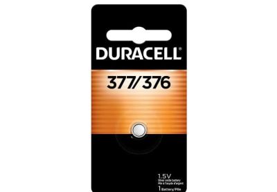 Image: Duracell 377/376 1.5V Silver Oxide Button Battery (1 Count)