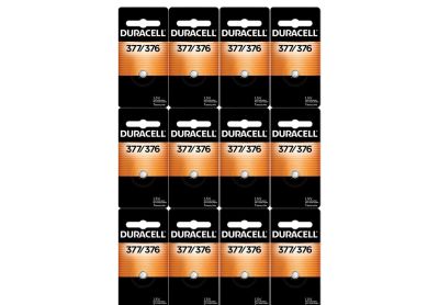 Image: Duracell 377/376 1.5V Silver Oxide Button Battery (1 x 12 Pack)