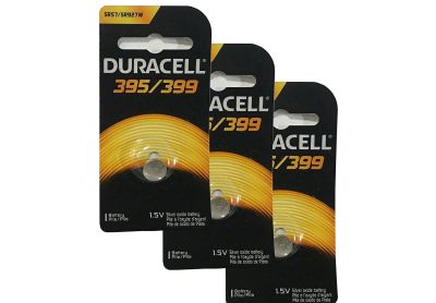 Image: Duracell 395/399 1.5V Silver Oxide Button Battery (1 x 3 Pack)