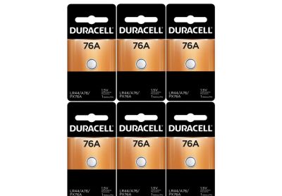 Image: Duracell 76A 1.5V Specialty Alkaline Button Cell Batteries (1 x 6 Pack)