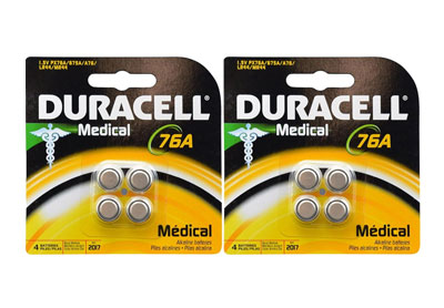 Image: Duracell 76A Duralock 1.5V Alkaline Button Cell Batteries (4 x 2 Pack)