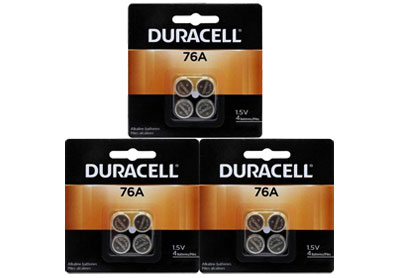 Image: Duracell 76A Duralock 1.5V Alkaline Button Cell Batteries (4 x 3 Pack)