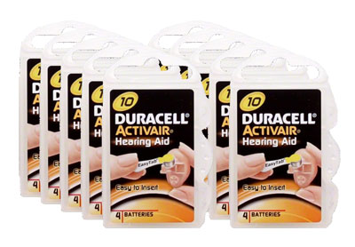 Image: Duracell Activair 10 Hearing Aid Batteries (4 x 10 Pack)