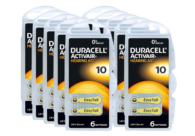 Image: Duracell Activair 10 Hearing Aid Batteries (6 x 10 Pack)