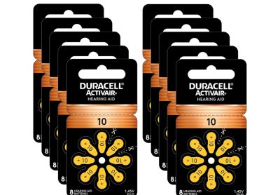Image: Duracell Activair 10 Hearing Aid Batteries (8 x 10 Pack)