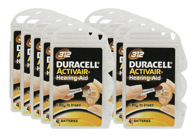 Image: Duracell Activair 312 Hearing Aid Batteries (4 x 10 Pack)