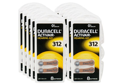 Image: Duracell Activair 312 Hearing Aid Batteries (8 x 10 Pack)