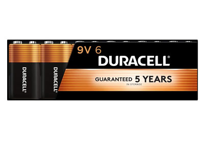 Image: Duracell Coppertop 9V Alkaline Batteries (6 Count)