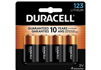 Image: Duracell Coppertop CR123A 3V Lithium Batteries (4 Count)