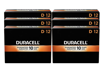 Image: Duracell Coppertop D Alkaline Batteries (12 x 6 Pack)