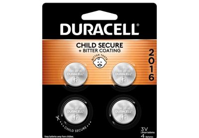 Image: Duracell CR2016 3 Volt Lithium Coin Batteries (4 Count)