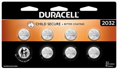 Image: Duracell CR2032 3 Volt Lithium Coin Batteries (8 Count)
