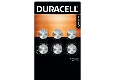 Image: Duracell CR2450 3 Volt Lithium Coin Batteries (6 Count)