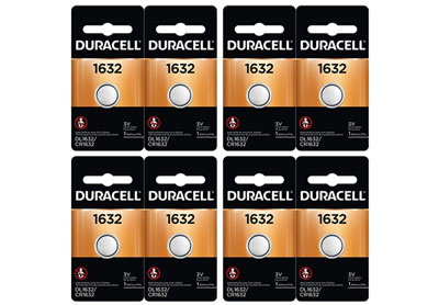 Image: Duracell Duralock DL1632 Lithium Coin Batteries (2 x 4 Pack)