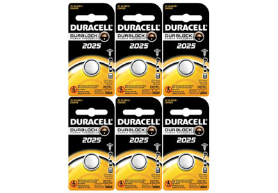 Image: Duracell Duralock DL2025 Lithium Coin Batteries (1 x 6 Pack)