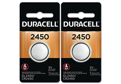 Image: Duracell Duralock DL2450 Lithium Coin Batteries (1 x 2 Pack)