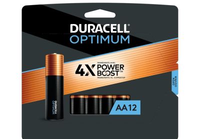 Image: Duracell Optimum Coppertop AA Alkaline Batteries with 4X Power Boost Ingredients (12 Count)