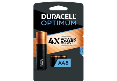 Image: Duracell Optimum Coppertop AA Alkaline Batteries with 4X Power Boost Ingredients (8 Count)