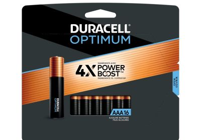 Image: Duracell Optimum Coppertop AAA Alkaline Batteries with 4X Power Boost Ingredients (16 Count)