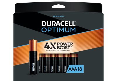 Image: Duracell Optimum Coppertop AAA Alkaline Batteries with 4X Power Boost Ingredients (18 Count)