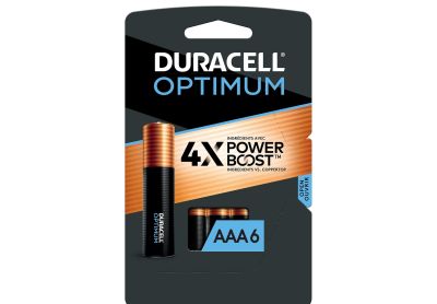 Image: Duracell Optimum Coppertop AAA Alkaline Batteries with 4X Power Boost Ingredients (6 Count)
