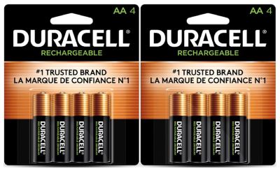 Image: Duracell Rechargeable AA NiMH Batteries (4 x 2 Pack)