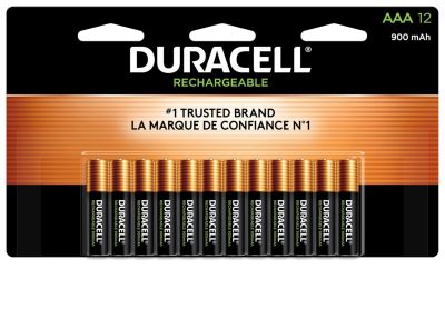 Image: Duracell Rechargeable AAA NiMH Batteries (12 Count)