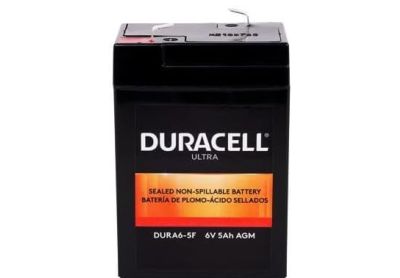 Image: Duracell Ultra DURA6-5F 6V Sealed Lead Acid Rechargeable Battery with F1 Terminals (1 Count)