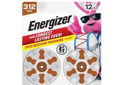 Image: Energizer 312 Hearing Aid Batteries (12 Count)