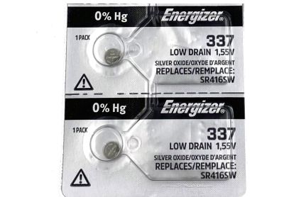 Image: Energizer 337 1.5V Silver Oxide Button Batteries (2 Count)
