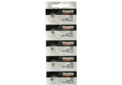 Image: Energizer 337 1.5V Silver Oxide Button Batteries (5 Count)