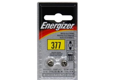 Image: Energizer 377/376 1.5V Silver Oxide Button Batteries (2 Count)