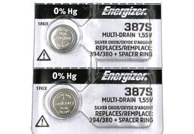 Image: Energizer 387S 1.5V Silver Oxide Button Batteries (2 Count)