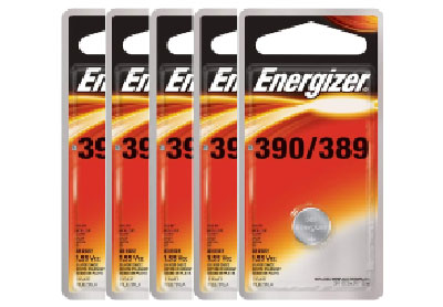 Image: Energizer 390/389 1.5V Silver Oxide Button Batteries (1 x 5 Pack)