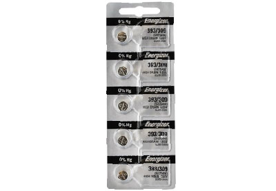 Image: Energizer 393/309 1.5V Silver Oxide Button Batteries (5 Count)