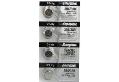 Image: Energizer 394/380 1.5V Silver Oxide Button Batteries (4 Count)