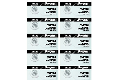Image: Energizer 394/380 1.5V Silver Oxide Button Batteries (5 x 2 Pack)