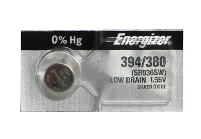 Image: Energizer 394/380 1.5V Silver Oxide Button Battery (1 Count)