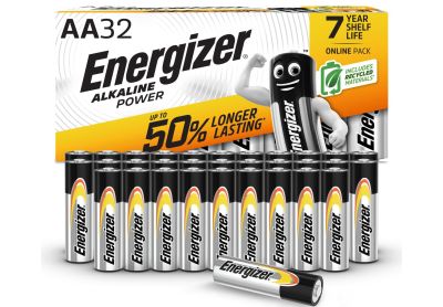 Image: Energizer AA Alkaline Power Longer Lasting Batteries (32 Count)