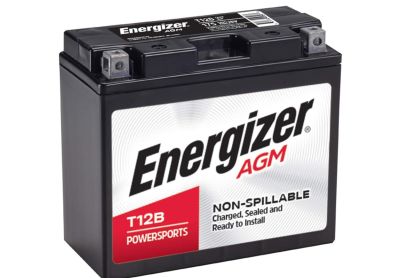 Image: Energizer AGM T12B Motorcycle & ATV Battery (1 Count)