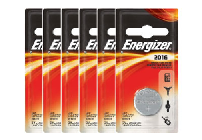 Image: Energizer CR2016 3V Lithium Coin Batteries (1 x 6 Pack)