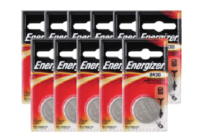Image: Energizer CR2430 3V Lithium Coin Batteries (1 x 11 Pack)