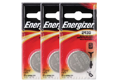 Image: Energizer CR2430 3V Lithium Coin Batteries (1 x 3 Pack)