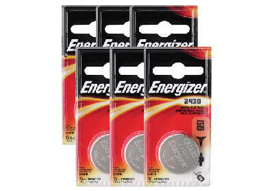 Image: Energizer CR2430 3V Lithium Coin Batteries (1 x 6 Pack)