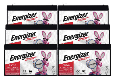 Image: Energizer EN7-6 Professional AGM Sealed Lead Acid Rechargeable Batteries (6 Count)