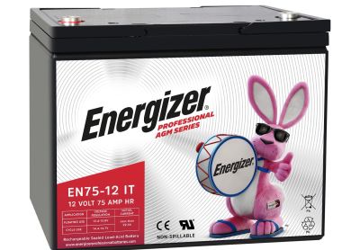 Image: Energizer EN75-12IT Professional AGM Sealed Lead Acid Rechargeable Battery (1 Count)